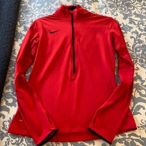 Women’s Nike 3/4 Zip Red Pullover